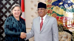 अमेरिकी उपविदेशमन्त्री नुल्यान्ड र प्रधानमन्त्री पुष्पकमल दाहालबीच भेटवार्ता