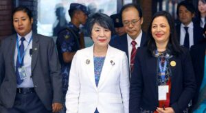 एक दिने भ्रमणका लागि जापानी विदेशमन्त्री खामीखावा योको नेपालमा