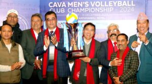 काभा मेन्स भलिबल क्लब च्याम्पियनसिपको ट्रफी सार्वजनिक