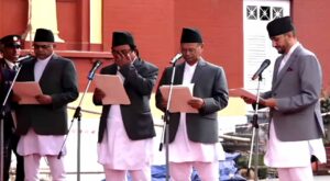 नवनियुक्त मन्त्रीहरूद्वारा शपथग्रहण