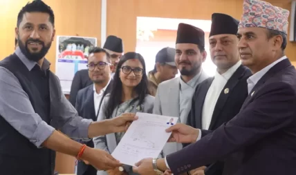 चैत २२ गते हुने सभामुख निर्वाचनका लागि डीपी अर्यालद्वारा मनोनयन दर्ता