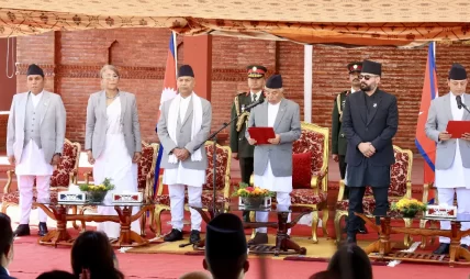 नवनिर्वाचित सभामुख डोलप्रसाद अर्यालद्वारा शपथ ग्रहण