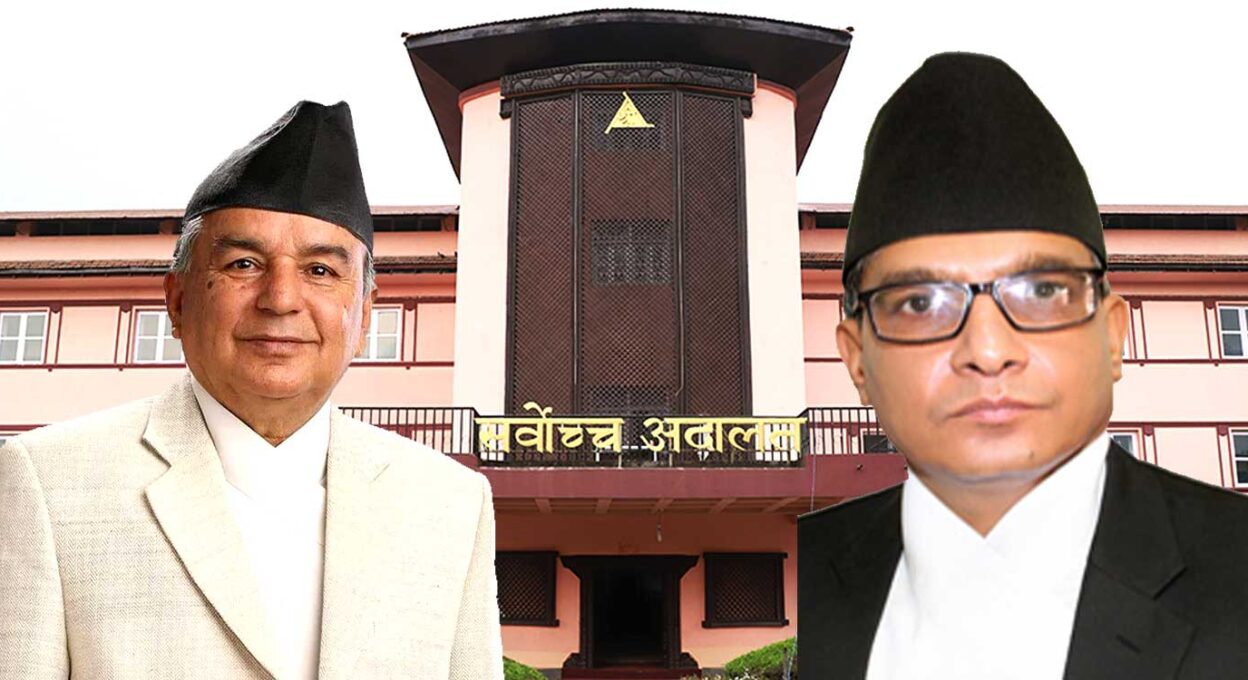 डा. शर्मालाई राष्ट्रपति पौडेलद्वारा प्रधानन्यायाधीशको शपथ