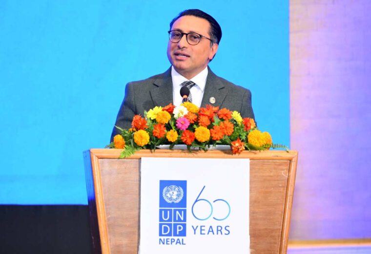 सरकार बदलिँदो आवश्यकताअनुसार युएनडीपीसँग विकास सहकार्य गर्न चाहन्छ : अर्थमन्त्री वाग्ले