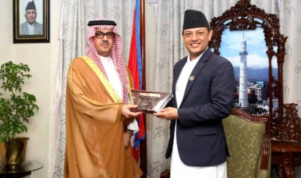 सभामुख अर्याल र नेपालका लागि साउदी अरेबियाका राजदूतबीच शिष्टाचार भेटवार्ता सभामुख अर्याल र नेपालका लागि साउदी अरेबियाका राजदूतबीच शिष्टाचार भेटवार्ता