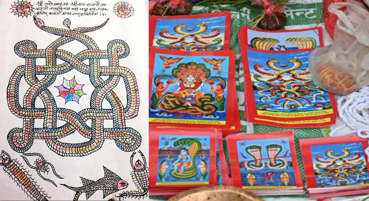 आज नागपञ्चमी पर्व, घरको मूलढोकामा विधिपूर्वक नागको फोटो टाँसेर पूजाअर्चना गरी मनाइँदै