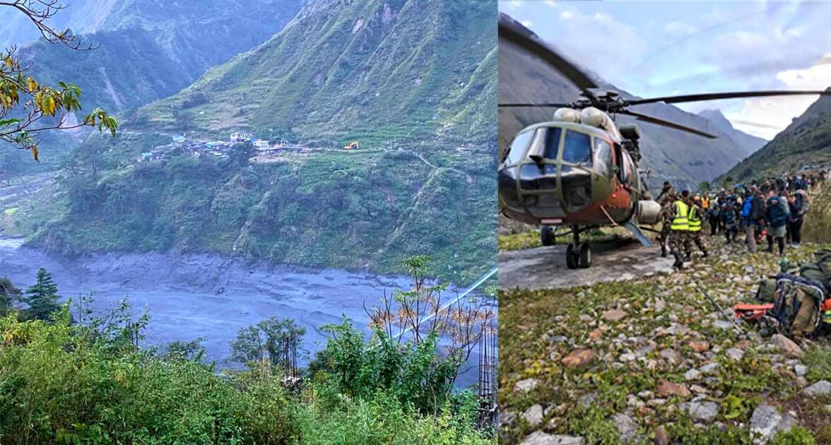 बुढीगण्डकी बाढी : ९५ जनाको उद्धार, नौ विदेशी नागरिकसहित ३५ जनालाई काठमाडौं ल्याइयो