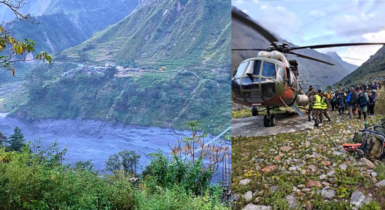 बुढीगण्डकी बाढी : ९५ जनाको उद्धार, नौ विदेशी नागरिकसहित ३५ जनालाई काठमाडौं ल्याइयो